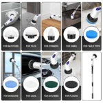 DayPlus Akku-Elektro-Reinigungsbürste, 10-in-1, multifunktionaler Schleuderwäscher, Küche, Badezimmer, Reinigungsbürste, Drehreiniger 3