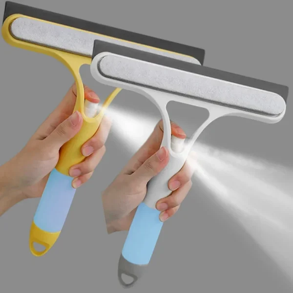 3-in-1-Rakel zum Reinigen von Fenstern, multifunktionaler Glasspiegelwischer mit Sprühflasche, Mikrofaser-Peeling, Werkzeuge für den Haushalt und Autoreiniger