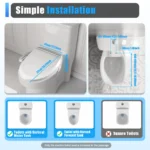 Elektrisch Beheizter Intelligenter Toilettensitz, 250kg Belastbarkeit, 3-Stufen-Temperaturregelung, Mehrere Reinigungsmodi, Selbstreinigende Düse, Auto-Funktion 4