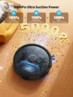 Laresar L20 Saugroboter mit 5000Pa Saugleistung, LDS-Navigation, Selbstentleerungsstation, Intelligente App-Steuerung für Boden- und Teppichreinigung 2