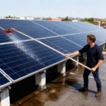 Reinigungsbürste & Stangen-Reinigungsset für Solarmodule, Solarmodul- und Außenfenster-Reinigungsset, Außenfenster-Reinigungsstangen-Set 3