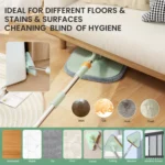Rotierender Quetschmopp mit Eimersatz und 4 austauschbaren Wischpads 360 °   Spin Mikrofaser Lazy Floor Haushaltsreinigungs-Mopps-Werkzeug 4