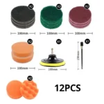 12-teiliges Bohrbürstenaufsatzset, Power Cleaning Scrub Brush und Scrub-Schwamm, für Fugenboden, Fliesen, Badezimmer, Küche 6