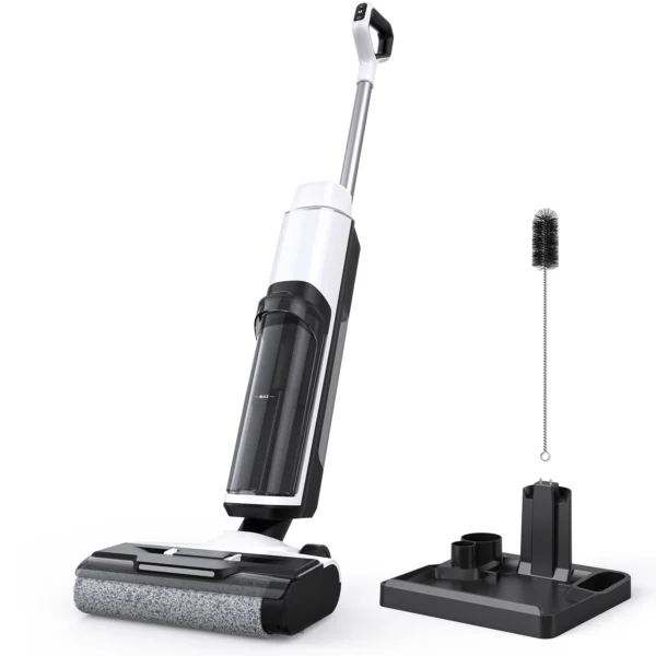 Lubluelu T8A Kabelloser Nass-Trocken-Staubsauger mit Wischfunktion, Selbstfahrfunktion, 6mm Kantenreinigung und Sprachsteuerung, 35 Min. Laufzeit, Bodenreiniger für Zuhause