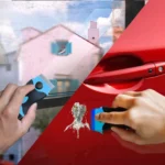 ALIWRAP Rasierklingenschaber für Autoaufkleber-Entferner, doppelseitiger Vinyl-Spatel, Fenster-, Glas-, Herd-, Aufkleber- und Etikettenreinigungsschaufel 3