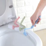 1/2/3 Stück Gebogene Toilettenbürste mit langem Griff – Haushaltszubehör für die Tiefenreinigung des Badezimmers – Toilettenreinigungsbürsten 2