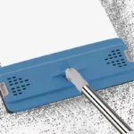 Freihändiges Flachwischmopp-Set mit Mikrofaser-Pad und Eimer für die Reinigung von Hartholz-, Laminat- und Fensterböden, nass/trocken, waschbar 5