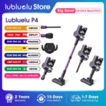 Lubluelu P4 Kabelloser Staubsauger 30Kpa Saugkraft, 40 Minuten Laufzeit, Selbststehend, Grüne LED, für Hartböden Teppich Haustierhaare
