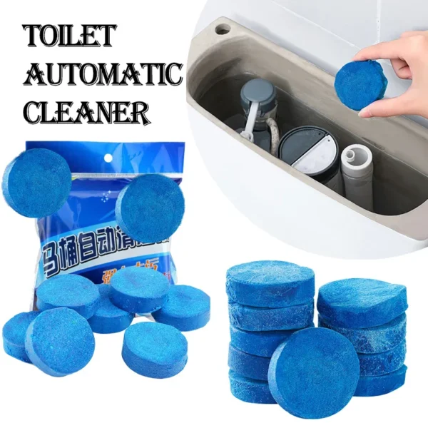 Toilettenschüsselreiniger, automatisch, selbstreinigend, 10 Tabletten, blaue Blase, Zitrone, Lavendelduft, leistungsstarker Desodorierer für Badezimmer, WC Fres