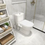 SAMODRA Bidet, nicht elektrischer Toilettenaufsatz, Doppeldüsen-Bidet, einstellbarer Wasserdruck mit Messing-Einlass 5