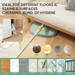 Rotierender Quetschmopp mit Eimersatz und 4 austauschbaren Wischpads 360 ° Cean Mikrofaser Lazy Floor Window Haushaltsreinigungsmopps 4