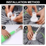 2-in-1 dehydrierter Bodenreinigungsmopp, Selbstextraktor, 360 drehbar, verstellbarer Reinigungsmopp für Badezimmer, Boden, Wand, Bett, nass und trocken 6