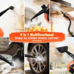 Lubluelu Handgehaltener Hochdruck-Dampfreiniger Hochdruck-Dampfgerät für Haushaltsreinigung Küche Klimaanlage Bad Heimgebrauch 7