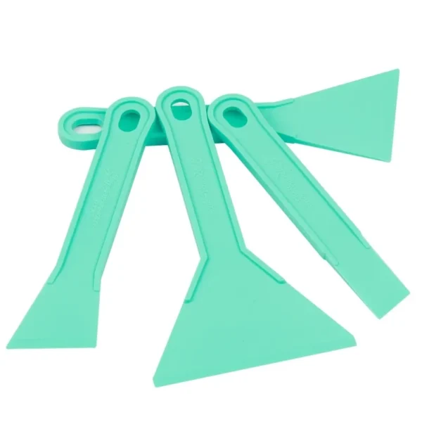 ALIWRAP 4-teiliges Kit, ultradünner Hartplastik-Schaber, alte Kleberentfernung, Autoverpackung, Go Corner, Rakel, Fensteraufkleber, Aufkleberentferner
