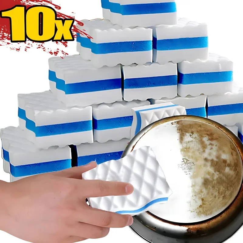 1/10PCS Magie Schwamm Doppel Kompression Melamin Schwamm Drei Schichten Hohe Dichte Schwämme Home Küche Bad Reinigung Pad 1/10PCS Magie Schwamm Doppel Kompression Melamin Schwamm Drei Schichten Hohe Dichte Schwämme Home Küche Bad Reinigung Pad