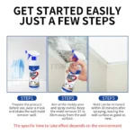 Hochwirksames Schimmelentfernungsspray 500ml Multifunktionales Anti-Schimmel-Mittel für weiße Wände 2