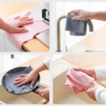 25*25cm Mikrofaser-Handtuchrollen Wiederverwendbare Reinigungstücher Haushalt Küchentuch Geschirrtücher 1 Rolle mit 20 Blättern 4