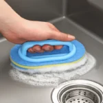 Reinigungsbürste mit Griff, Küchenschwamm, abwischbar, verdickend, für Badezimmer, Fliesen, Reinigungsschwamm, Haushaltsfleckenentfernung, saubere Werkzeuge 6