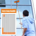 Erweitertes Fensterreinigungsset, 2-in-1, doppelseitiger Glasabzieher, Staubwedel, Mopp 180 °   Schwenkbare Fensterreinigungswerkzeuge 3