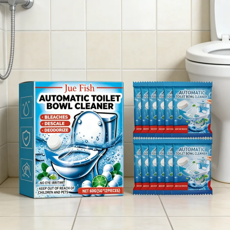 Jue Fish Automatischer Toilettenreiniger Entkalker Geruchsentferner Langanhaltender Schutz Haushalts-Toilettenreiniger Brausetabletten