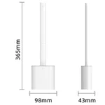 Toilettenbürste, wasserlaufsicher, mit Sockel, Silikon, flacher Wc-Flachkopf, flexible Bürste mit weichen Borsten und schnell trocknendem Halter-Set 6