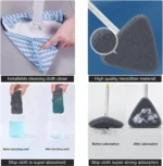 Neuer erweiterter Dreiecks mopp 360 Twist Squeeze Wringing Xtype Fensterglas Toilette Bad Boden wand Fenster reinigung Mopp 3