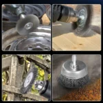 3 Stile Stahldrahtbürste Scheibe Polierscheibe Sechskantschaft Bürsten Rotary Metall Polieren Reinigung Rost Korrosion Zubehör 6