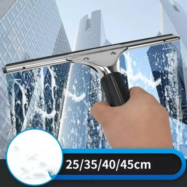 Haushalts-Glasreiniger mit Silikonklinge und Haken für Badezimmerspiegel, Auto, Dusche und Fenster