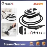 Podofo 2500W Dampfreiniger, tragbarer Druckdampfreiniger mit 1,2L Wassertank, Dampfstrahlreiniger für Zuhause, Küche, Bad, Auto, Möbel, Fliesen, Fugen, Zubehör-Kit ​