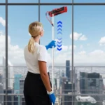 Solarmodul-Reinigungsbürste Fensterreinigungsbürste mit Teleskopstange Drehbarer Bürstenkopf 5m Stangenlänge 20m Schlauchlänge 3