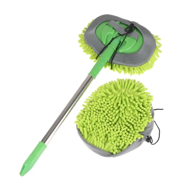 2 In 1 Auto Reinigung Pinsel Auto Waschen Pinsel Teleskop Lange Griff Reinigung Mopp Besen Auto Zubehör Verstellbare Super Saugfähigen 1X