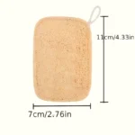 6 Stück natürliche Luffa-Peeling-Schwämme – sanfter Körperwäscher für Dusche und Bad, Reinigungspads aus Bambusfaser 2042 4