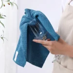 3er-Pack/9er-Pack Verdickte Mikrofaser-Reinigungstücher, Maiskorn-Reinigungstücher, Neues Design für leistungsstarke Fleckenentfernung, Verschiedene Farben, Doppelnutzung für trocken und nass, Schnell trocknendes Küchentuch, Haushaltsreinigungstuch 3