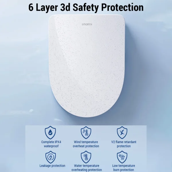 Intelligente Toilettenabdeckung, Heizung, Toilettenabdeckung, Reinigung, Körperreiniger, Deodorant, antibakteriell, Trocknung mit warmer Luft