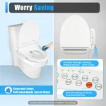 Elektrisch beheizter Sitz, intelligente Dusche, Toilette, Deluxe-Bidet, Toilettensitz verstellbar, mit Trocknung, Selbstreinigung, Nachtlichtfunktion 3