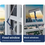 Einstellbares Glasreinigungsartefakt Effizientes, arbeitssparendes Design Hochhaus-Fensterreiniger Kunststoffbesenwischer Fensterreinigung 4