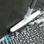 1 Stück Badezimmer-Bodenbürste für Hotels, Scheuerbürste mit harten Borsten, Reinigungsbürste mit langem Griff für Badewanne und Fliesen, ohne tote Endstellen 4