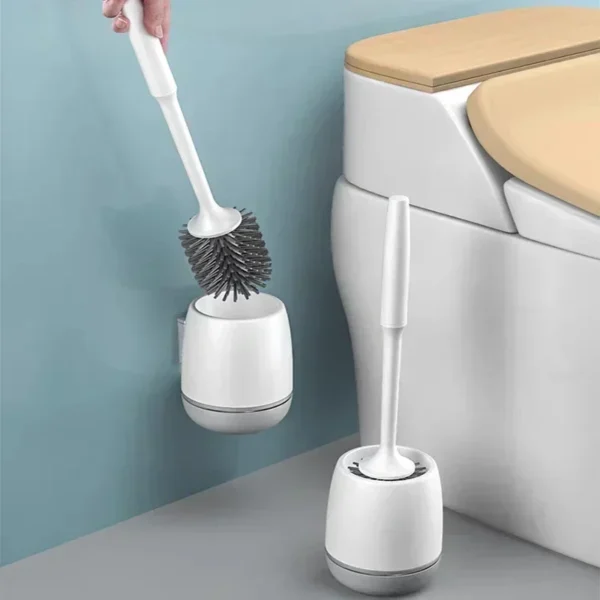 Tpr Silikon kopf Toiletten bürste Wand reinigungs bürste Lang griff Toiletten bürste Bad zubehör setzt Werkzeuge