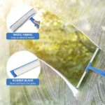 57" ausziehbares Fensterreinigungsset mit Silikonabzieher und Mikrofaserbürste – perfekt für Duschglas, Spiegel, Türen und Autos 5