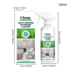 Badezimmerreiniger 120ml Mehrzweck-Reinigungsspray für Küche, Duschen, Badewannen, Waschbecken, Fenster, Glas und Fliesen 6
