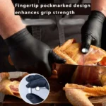 20/100P Hausarbeit Starke schwarze Einweg-Nitrilhandschuhe PVC Latexfrei Antistatisch Garten Haustierpflege Tattoo Arbeit ölbeständige Handschuhe 6