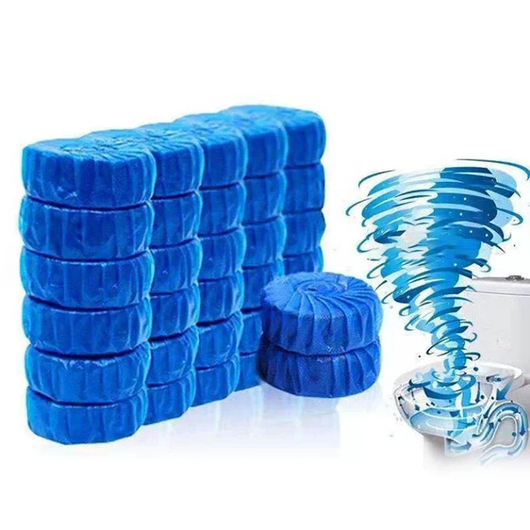 Blaue Toilettenreiniger-Tabletten mit automatischer Spülung, langlebige Blasen-Lufterfrischer-Scheiben für die Wartung von Badezimmer-Toiletten-WC-Hygiene