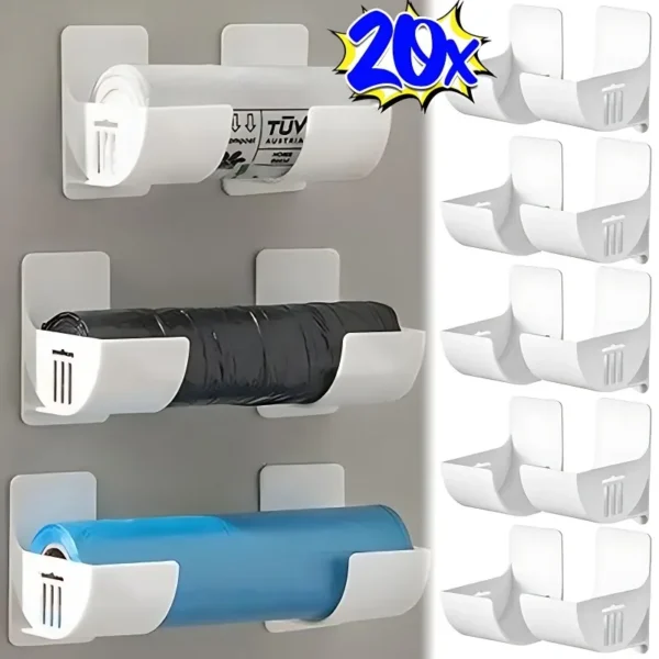 20/2 stücke Müll Taschen Regal Halter Wand Kunststoff Tasche Film Container DispenserMüll Tasche Lagerung Box Organizer Für Küche
