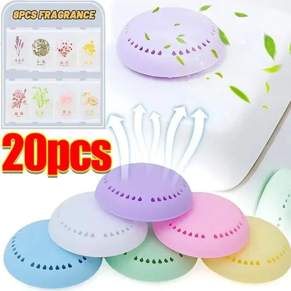 20/1Pcs Wc Solide Lufterfrischer Aromatherapie Duft Anhaltende für Kleiderschrank Auto Haushalt Runde Lufterfrischer Bad Lieferungen