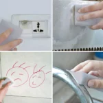 100 Stück Melamin-Schwamm-Radierer, multifunktionaler Schwammreiniger, Radierer, wiederverwendbar, waschbar, leicht, tragbar, für Geschirr, Auto, Büro 4