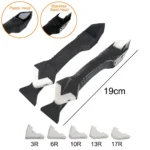 5-in-1-Silikonspatel, Fensterreinigungswerkzeug, Dichtmittel, glatter Entferner, Rakel, Dichtungsmasse, Organizer, Silikonschaber, Smooth Grout Kit 5