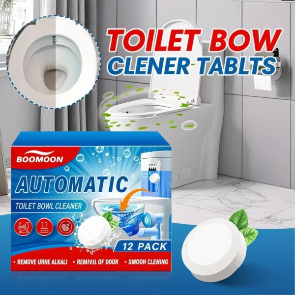 Automatische Toilettenschüssel-Reinigungstabletten, 12er-Pack – Entfernen Sie Urinwaage, Kalk, Rostflecken beseitigen Gerüche und die Brausereinigung