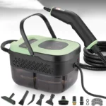 Tragbarer Dampfreiniger, 15s Schnellaufheizung 105 ℃   Temperaturregulierung, 1350 ml Wassertank, für Auto/Zuhause/Fliesen/Möbel + 10 Zubehörteile 4