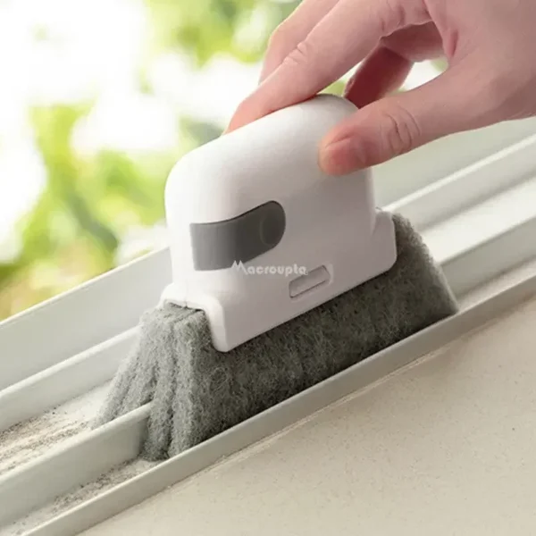 2-in-1-Rillenreinigungswerkzeug für Fensterrahmen, Türrillenreinigungsbürste, Reinigungswerkzeuge für Schiebetürschienen, handgehaltener Fugenreiniger
