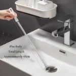 Rohrreinigungsbürste für Badezimmer, Haar, Abfluss, Waschbecken, flexible Reinigungsbürste, Abflussreiniger, Verstopfungsentferner, Lochreiniger-Werkzeug 2